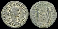 Ancient Coins - Probus AE antoninianus emperor receiving  globe from Jupiter