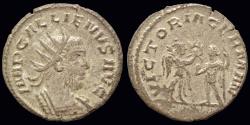Ancient Coins - Gallienus AR antoninianus Victory facing Gallienus