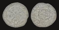 World Coins - Southern Netherlands Brabant Karel II patagon 1677
