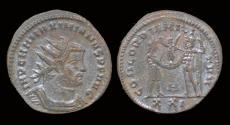 Ancient Coins - Maximian silvered antoninianus Jupiter presents Victory