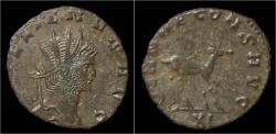Ancient Coins - Gallienus billon antoninianus gazelle walking right.
