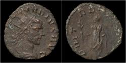Ancient Coins - Claudius II Gothicus billon antoninianus emperor standing left.