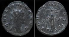 Ancient Coins - Gallienus billon antoninianus Fortuna standing left