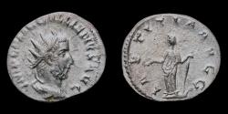 Ancient Coins - Gallienus (Joint Reign) AR antoninianus Laetitia standing left