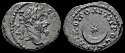 Ancient Coins - Moesia Inferior Nicopolis ad Istrum Septimius Severus AE19 star in crescent