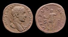Ancient Coins - Severus Alexander AE sestertius emperor standing to left