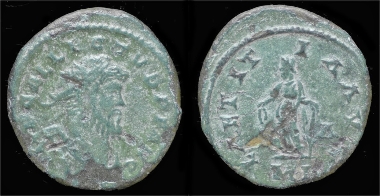 Allectus quinarius Laetitia standing | Roman Imperial Coins