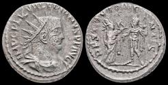 Ancient Coins - Valerian I Billon antoninianus the Orient presenting wreath to Emperor