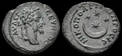 Ancient Coins - Moesia Inferior Nicopolisad Istrum Septimius Severus AE19 crescent and 4 stars