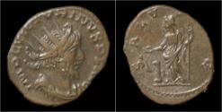 Ancient Coins - Victorinus billon antoninianus Salus standing left.