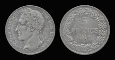 World Coins - Belgium Leopold I 5 frank 1847