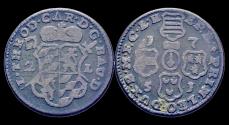 World Coins - Southern Netherlands Liege johann Theodor von Bayern 2 liard 1751