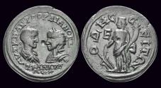Ancient Coins - Thrace Odessus Gordian III and Tranquillina AE pentassarion Tyche