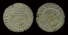 World Coins - Southern Netherlands Brabant Filip II demi liard(oord) 1596 Maastricht mint