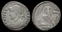 Ancient Coins - Constantine I  AE nummus Victory left on prow.