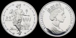 World Coins - Gibraltar 2,8 ecus 1994