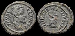 Ancient Coins - Moesia Inferior Nicopolis ad Istrum Septimius Severus AE19 coiled serpent