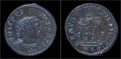 Ancient Coins - Crispus billon centenionalis globe on altar inscribed