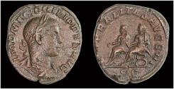 Ancient Coins - Philip II AE sestertius Philip II and Philip I seated left