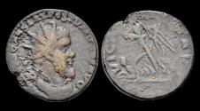 Ancient Coins - Postumus AE dupondius Victory advancing left