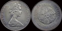 World Coins - Isle of Man 1 crown 1982 XII world cup Spain 1982