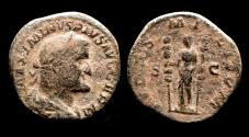 Ancient Coins - Maximinus I AE sestertius Fides standing left