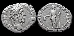 Ancient Coins - Commodus AR denarius Libertas standing facing