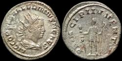 Ancient Coins - Saloninus, as Caesar AR antoninianus  Saloninus standing to left with signum and spear