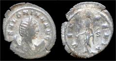 Ancient Coins - Salonina silvered antoninianus Vesta standing left