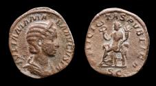 Ancient Coins - Julia Mamaea sestertius Felicitas seated to left