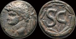 Ancient Coins - Seleucis and Pieria Antioch Domitian AE As S C in laurel wreath