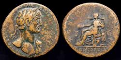 Ancient Coins - Hadrian orichalcum sestertius Concordia seated left