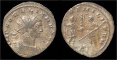 Ancient Coins - Aurelian billon antoninianus Aurelian standing right