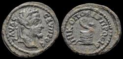 Ancient Coins - Moesia Inferior  Nicopolis ad Istrum Septimius Severus AE19  coiled serpent