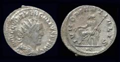 Ancient Coins - Trebonianus Gallus AR antoninianus Juno seated left