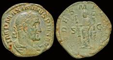 Ancient Coins - Maximinus I Thrax sestertius Fides standing left
