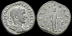 Ancient Coins - Gordian III AE sestertius Laetitia standing left