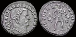 Ancient Coins - Maximinus II Daia, as Caesar AE follis Virtus advancing right