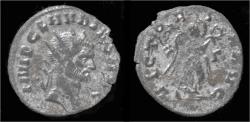 Ancient Coins - Claudius II Gothicus silvered antoninianus Victory advancing right