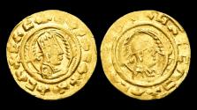 Ancient Coins - Axum Ebana Gold Chrysos bust of Ebana to right