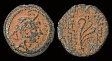 Ancient Coins - Seleucid Kingdom Alexander II Zabinas AE16 Aphlaston