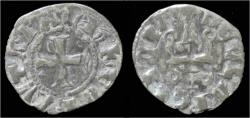 World Coins - Crusader Archaia Philipp of Tarent billon denier no date
