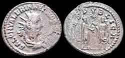 Ancient Coins - Saloninus, as Caesar, AR antoninianus Saloninus standing right facing Spes
