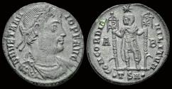 Ancient Coins - Vetranio AE centenionalis emperor standing facing
