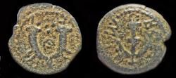 Ancient Coins - Judaea Herodians Herod I AE prutah