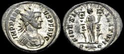 Ancient Coins - Probus silvered antoninianus Fides standing front