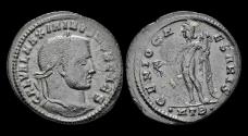 Ancient Coins - Maximinus II Daia , as Caesar AE follis Genius pouring libation from patera