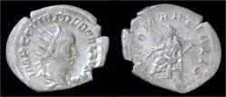Ancient Coins - Trebonianus Gallus antoninianus Juno seated left
