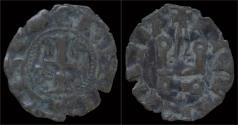 World Coins - Crusader Archaia John of Gravina billon denier no date.