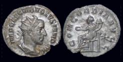 Ancient Coins - Volusian AR antoninianus Concordia seated left